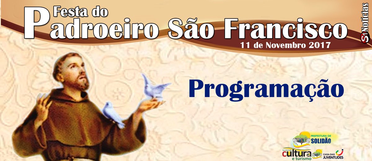 Programação da Festa do Povoado São Francisco 2017