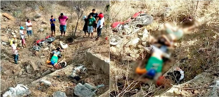 Vítimas no local do acidente – Imagem enviada pelo WhatsApp – Foto: Reprodução