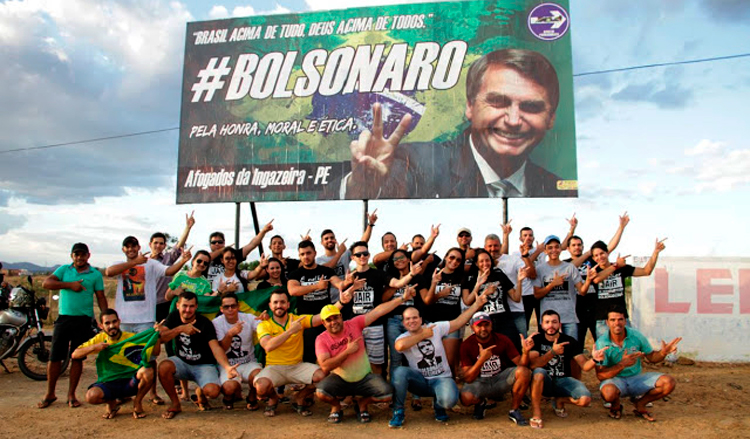 Inauguração do outdoor de Bolsonaro - Foto: Wellington Júnior