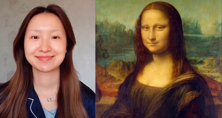 Jovem é desafiada a se transformar na Mona Lisa e o resultado ficou incrível!