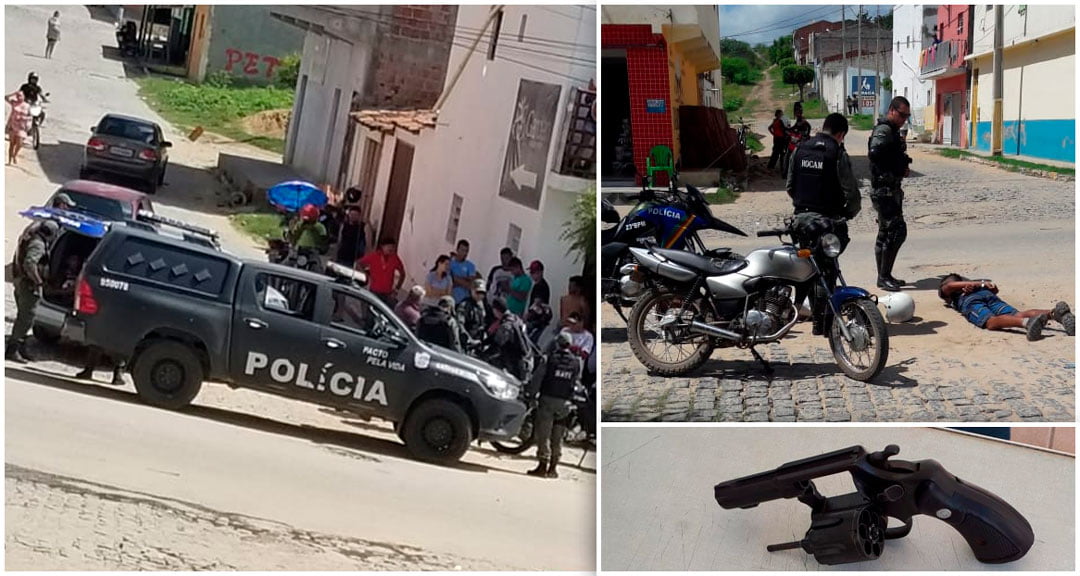 Ação rápida da Polícia prende dois homens armados em Tabira