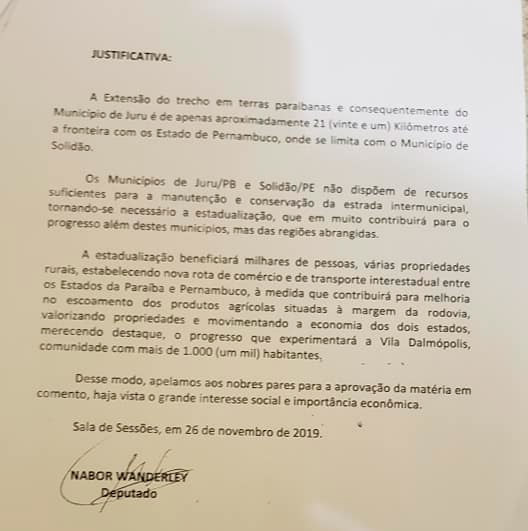Djalma Alves junto ao Prefeito de Juru visa Projeto que ligará com rodovia os 2 Municípios