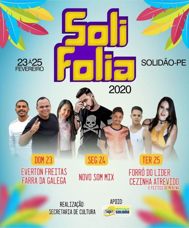 Confira a programação do Carnaval em Solidão