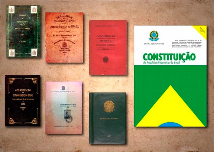 Capas das sete constituições brasileiras – Foto/Reprodução
