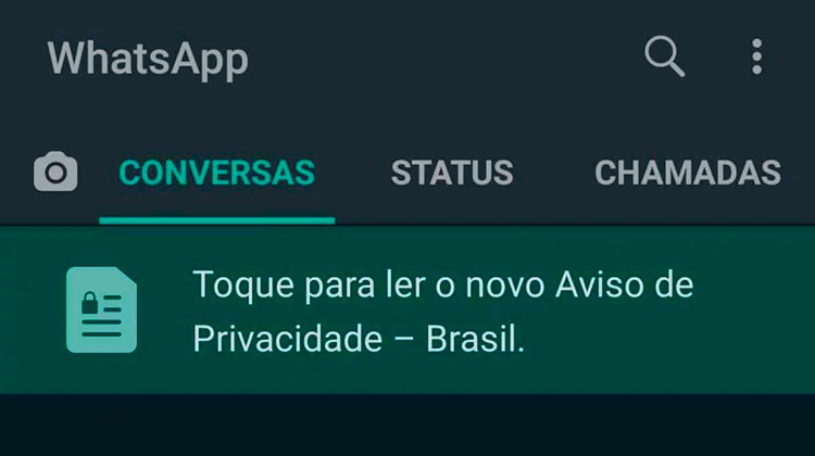 WhatsApp emite 'Aviso de Privacidade' para usuários brasileiros