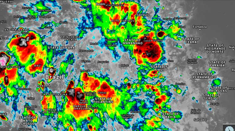 Fenômeno segue agindo no Agreste e Sertão, e Apac renova alerta de chuvas fortes