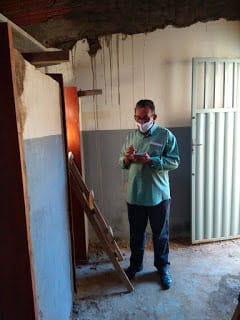 Prefeito Djalma Alves acompanha andamento de reforma da Escola Antônio Gomes