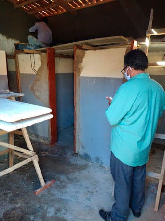 Prefeito Djalma Alves acompanha andamento de reforma da Escola Antônio Gomes