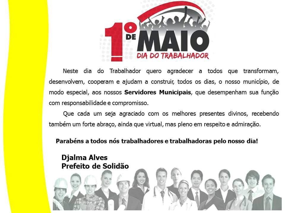 Mensagem do Prefeito Djalma Alves aos trabalhadores