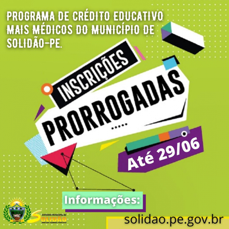 Inscrições para o programa de crédito educativo mais médicos se encerra hoje em Solidão
