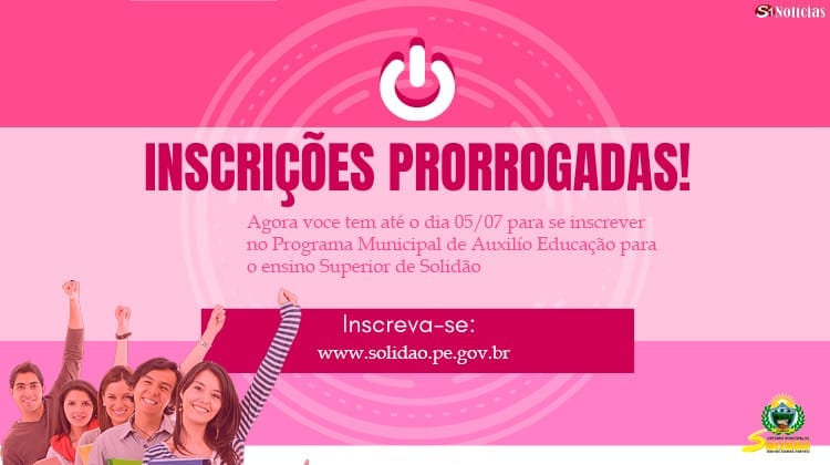 Inscrições para o programa Auxílio Educacional é prorrogado até o dia 05 de julho de 2021