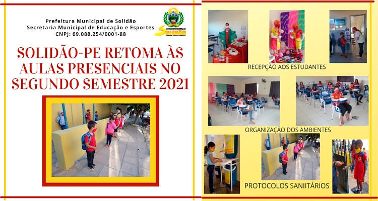 Solidão-PE retorna às aulas presenciais por rodízio semanal nas escolas municipais