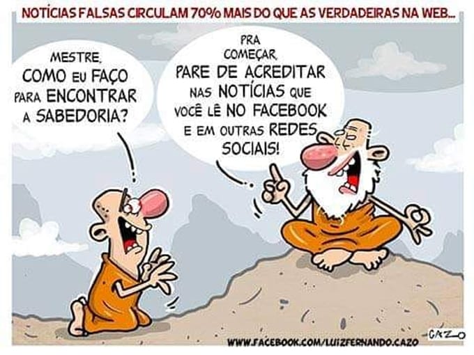 Charge do dia - Notícias falsas