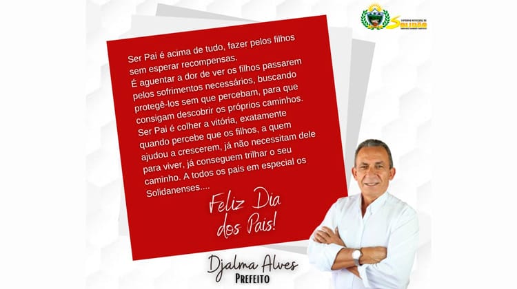 Homenagem do Prefeito Djalma Alves a todos os Pais