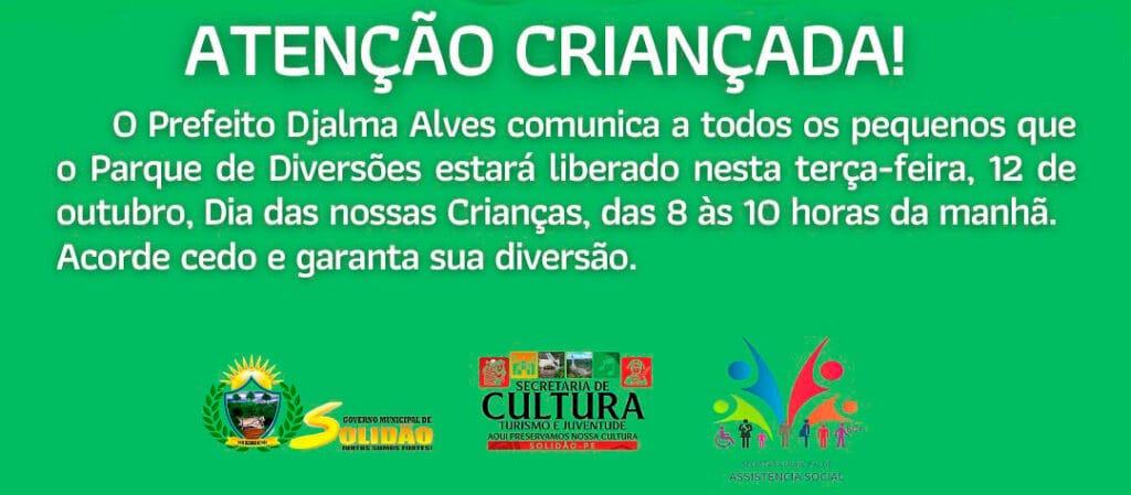 Djalma Alves promoverá manhã de lazer gratuito para a criançada em parque de diversão nesta terça-feira