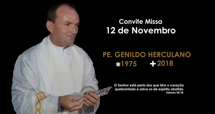 Convite Missa de três anos do Padre Genildo Herculano
