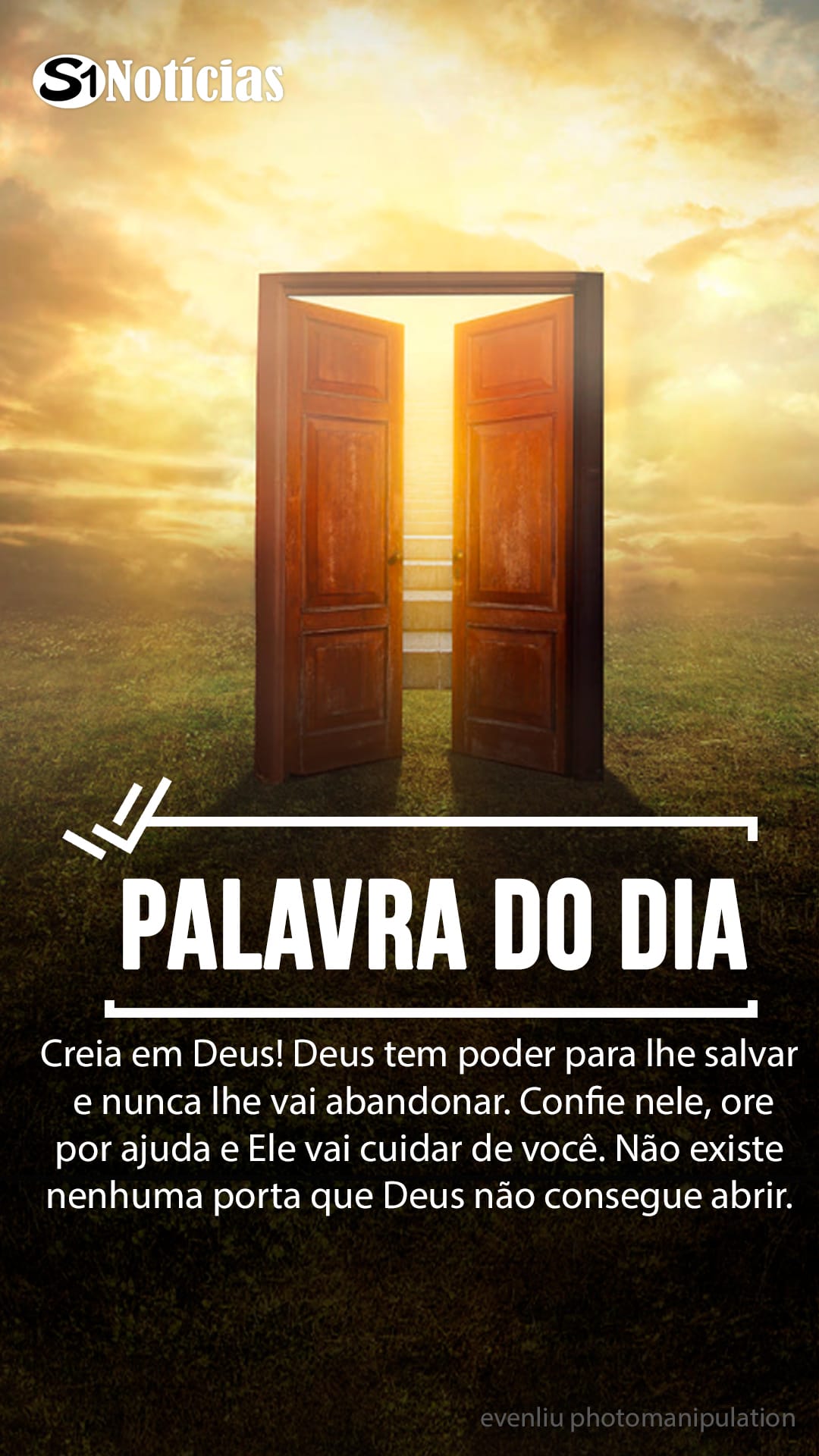 Palavra do dia: 9 de novembro - Não existe nenhuma porta que Deus não consegue abrir