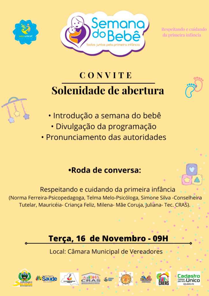 Semana do Bebê inicia nesta terça (16), em Solidão