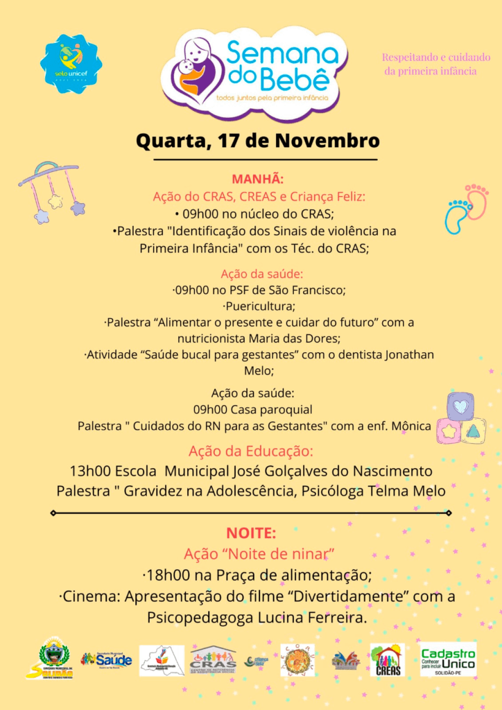 Semana do Bebê inicia nesta terça (16), em Solidão