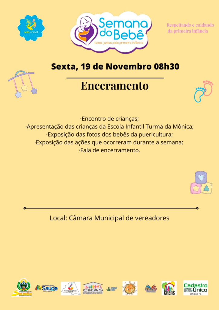 Semana do Bebê inicia nesta terça (16), em Solidão