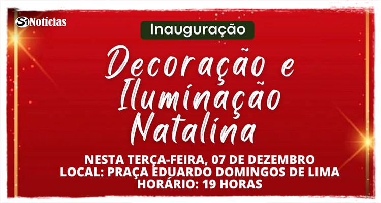 Decoração natalina de Solidão será inaugurada nesta terça-feira (7)