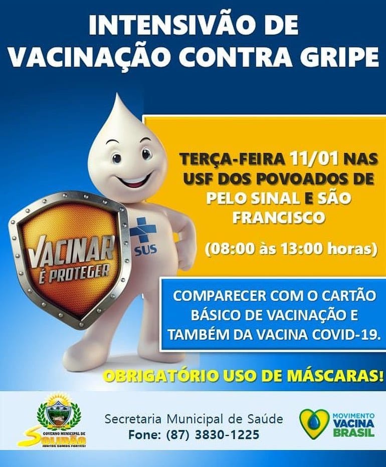 Campanha intensivão de vacinação contra a gripe começa em Solidão