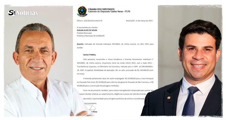 Deputado Federal Carlos Veras destina emendas para Solidão