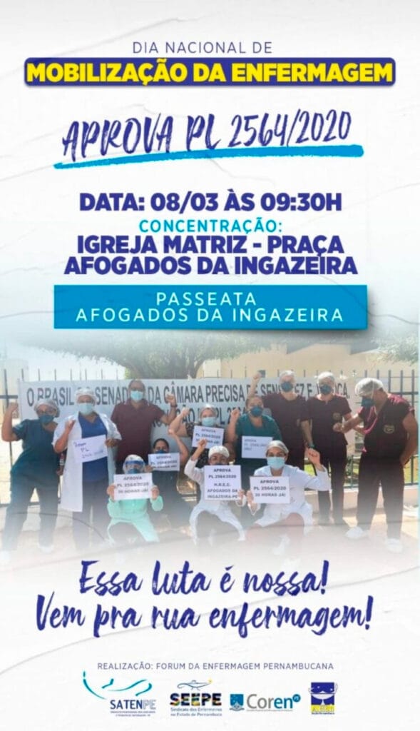 Profissionais de enfermagem vão realizar mobilização em Afogados