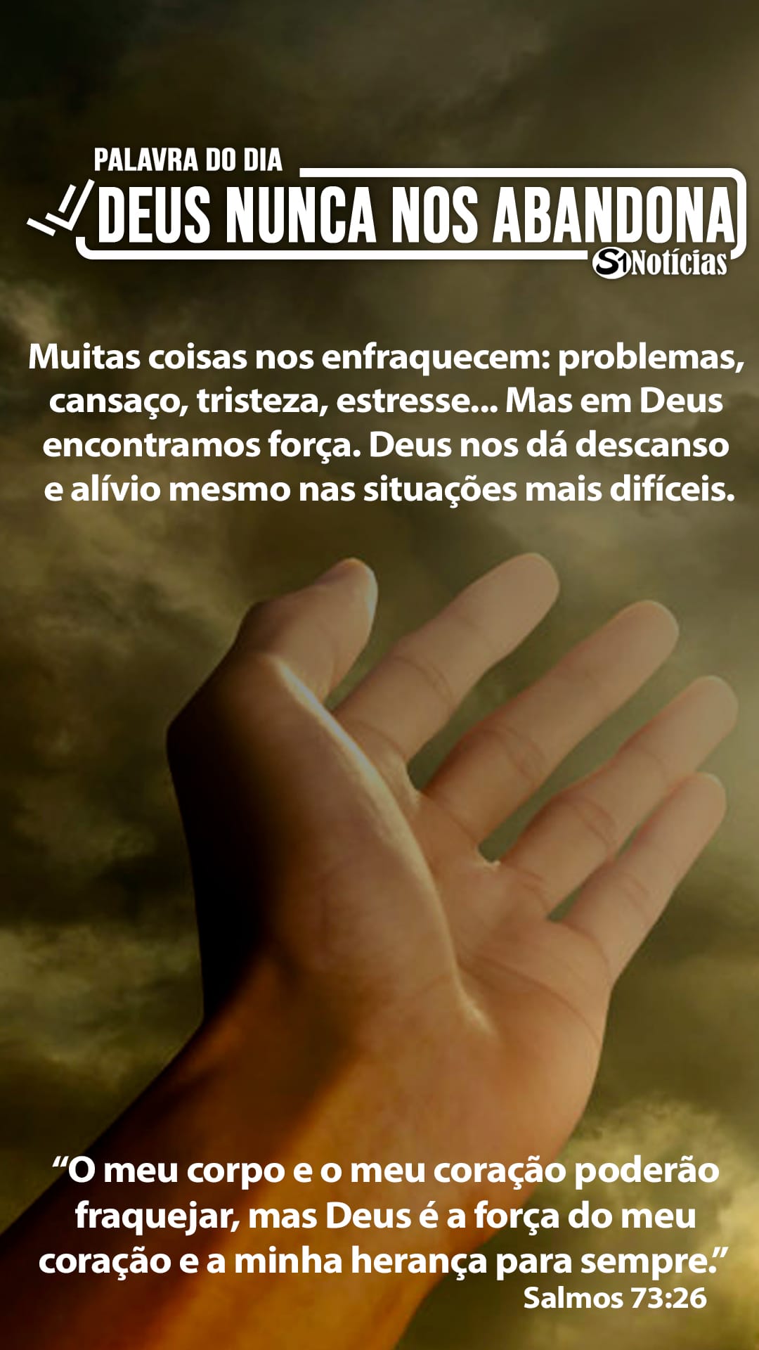 Palavra do Dia – Deus nunca nos abandona