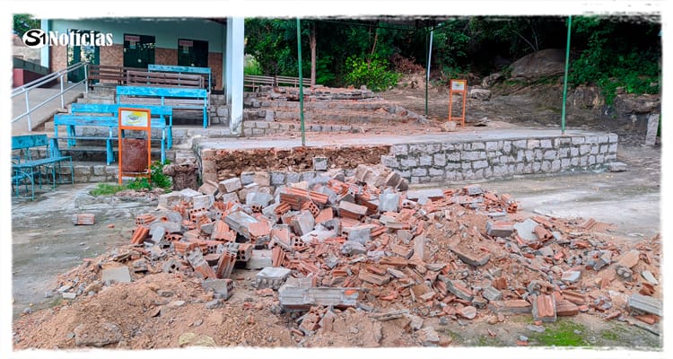 Obra de Cobertura do Pátio da Gruta é iniciada na tarde desta segunda (02)
