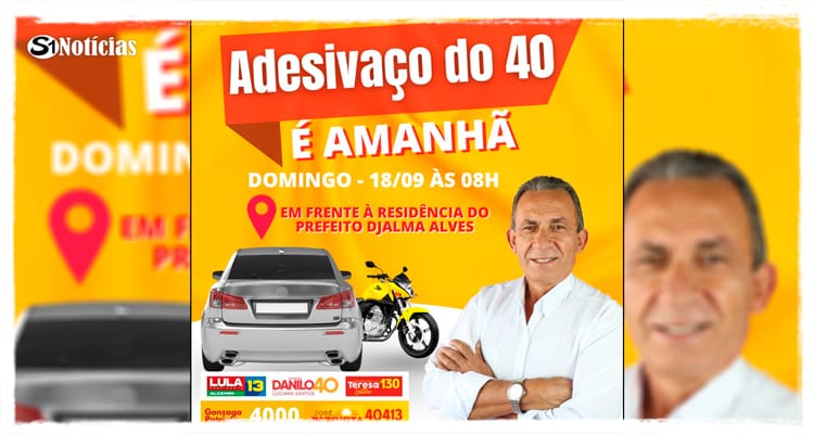 É amanhã: Adesivaço do 40 em Solidão
