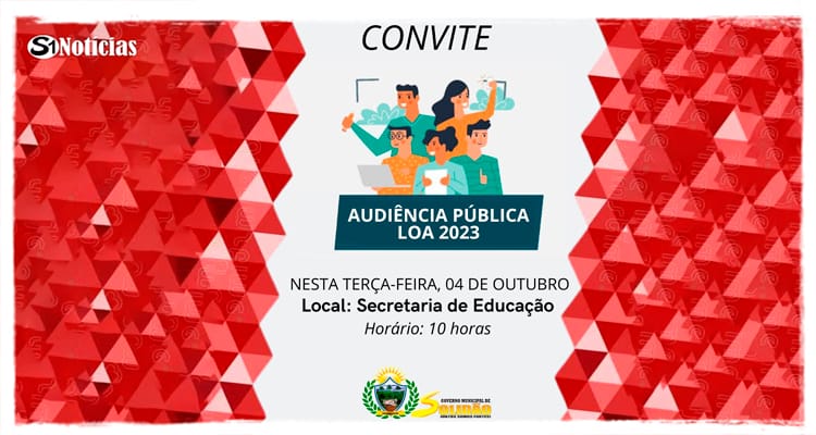 Participe: Audiência Pública LOA 2023 em Solidão