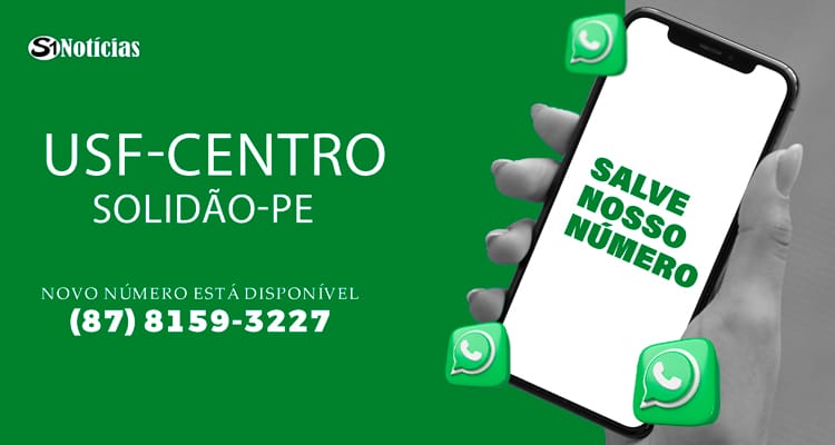 Unidade de Saúde da Família (USF) Centro de Solidão implementa número para agendamentos e informações