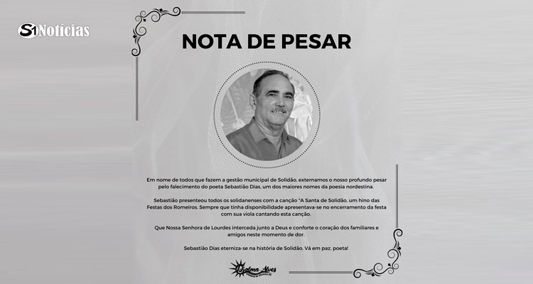Solidão Chora a Perda do Poeta Sebastião Dias, Autor do Hino das Festas dos Romeiros
