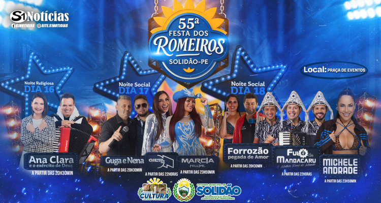 55ª Festa dos Romeiros de Solidão divulga programação oficial com sete atrações
