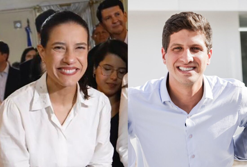 raquel lyra e joao campos durante articulação em meio às chuvas em pernambuco