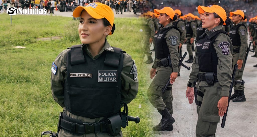 jovem de solidão polícia militar