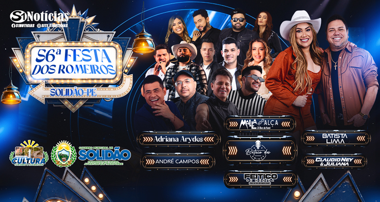 56ª Festa dos Romeiros terá grandes shows de sexta a domingo em Solidão; confira as atrações