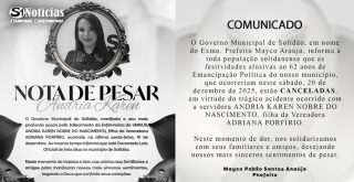 Prefeitura de Solidão decreta luto oficial e cancela festividades pelos 62 anos do município