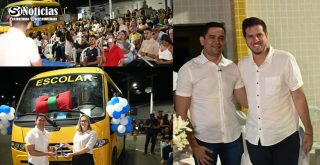 Prefeitura de Solidão assina ordens de serviço e entrega ônibus escolar em evento histórico