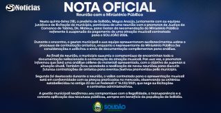 Reunião sobre contratação de banda do SOLIJOÃO 2026 entre Prefeitura de Solidão e Ministério Público